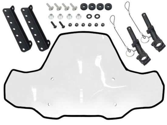 LQ Racing ATV UNIVERSAL Windschild / Windschutzscheibe 7x Hhenverstellbar  91x51cm CF-Moto Suzuki
