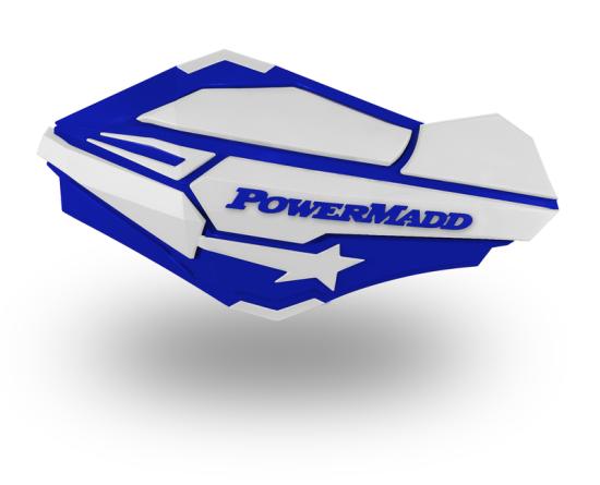 34421 POWERMADD Sentinel Handprotektoren Farbe blau / wei 2 Stck (Paar)