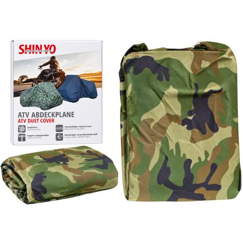 Abverkauf SHIN YO Abdeckplane Faltgarage Quad / ATV Garage Gr��e XL L251xB125xH85cm Camouflage