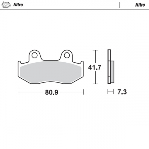090421 Moto-Master Bremsbelge Nitro vorne hinten mit TV f. Quad Honda ATC 250R 350X TRX 250