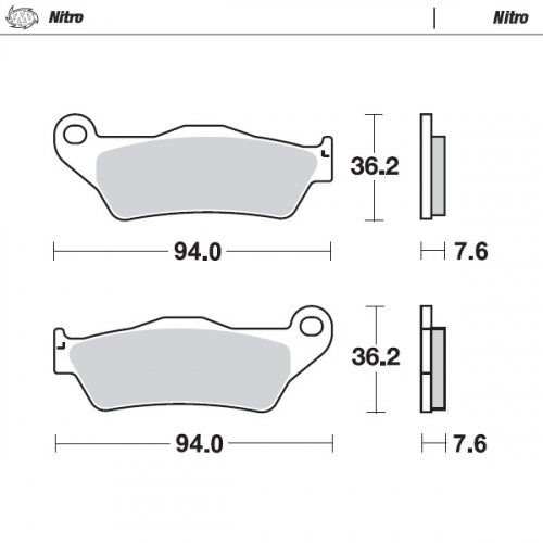 093021 Moto-Master Bremsbelge Nitro vorne hinten mit TV f. Quad GasGas EC 125 Wild HP