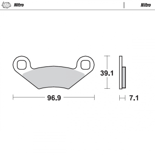 097021 Moto-Master Bremsbelge Nitro vorne hinten mit TV f. Quad Polaris Hawkeye ACE Scrambler 500