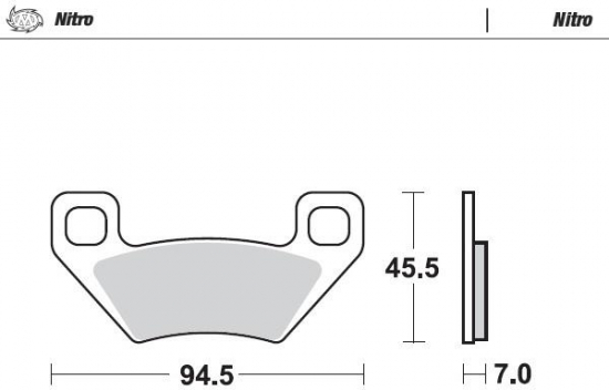 097221 Moto-Master Bremsbelge Nitro vorne hinten mit TV f. Quad Kymco MXU 400 Polaris Hawkeye 300