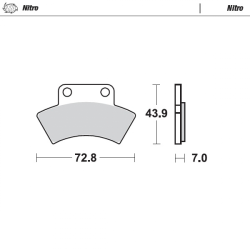 097621 Moto-Master Bremsbelge Nitro vorne hinten mit TV f. Quad Polaris Big Boss 250 300 350 500