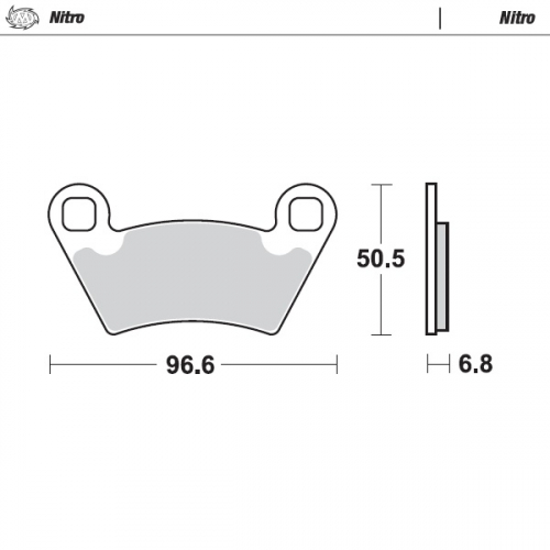 098221 Moto-Master Bremsbelge Nitro vorne hinten mit TV f. Quad Polaris Ranger 400 500 570 700 800