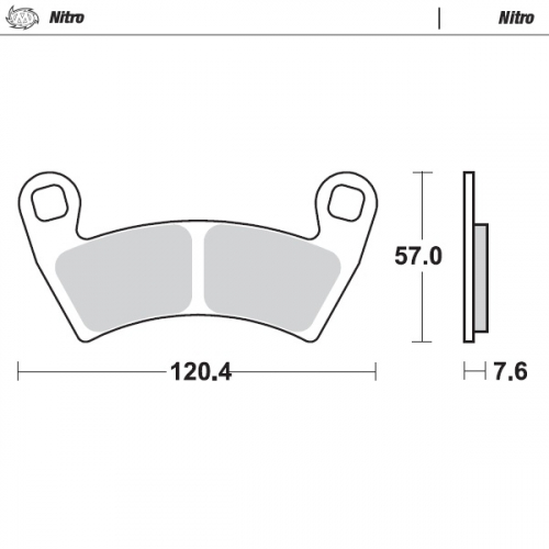 098421 Moto-Master Bremsbelge Nitro vorne hinten mit TV f. Quad Polaris Ranger General ACE RZR