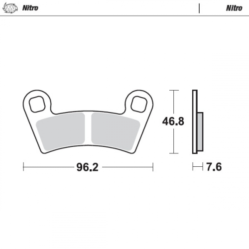 098521 Moto-Master Bremsbelge Nitro vorne hinten mit TV f. Quad Polaris Outlaw 525 RZR 570 Ranger