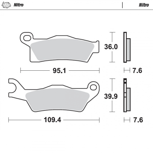 098821 Moto-Master Bremsbelge Nitro vorne hinten mit TV f. Quad CanAm Outlander 450 - 1000