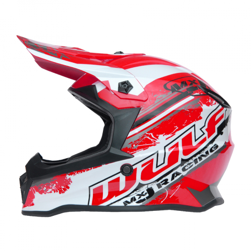 Wulfsport Kinder Cross Helm Off Road Pro M (49-50cm) rot Motorrad Quad Bike Enduro MX BMX Helm