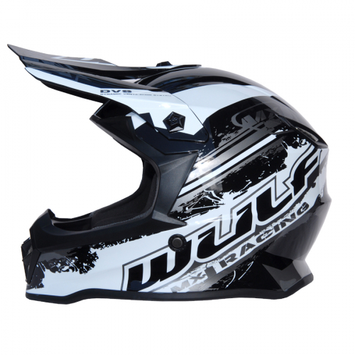 Wulfsport Kinder Cross Helm Off Road Pro S (47-48cm) schwarz Motorrad Quad Bike Enduro MX BMX Helm