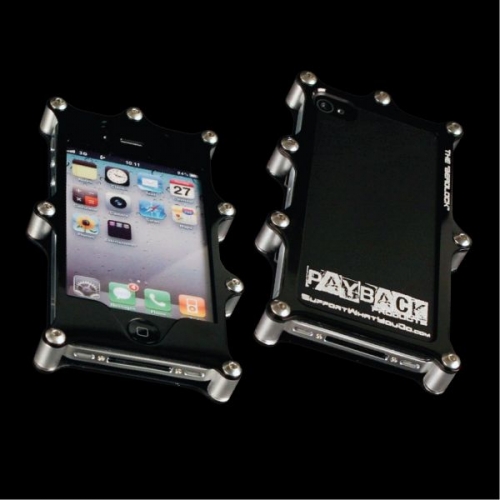 iShock Handy Schutzschale aus Aluminium fr iPhone 4/4S Farbe schwarz