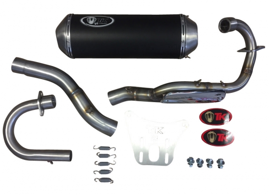 TK Turbo Kit FullSystem Auspuffanlage inkl. Krmmer E-Geprft fr Yamaha YFM 660R