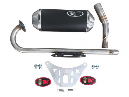 TK Turbo Kit FullSystem Auspuffanlage inkl. Krmmer E-Geprft fr Kymco KXR 250 / MAXXER 250-300