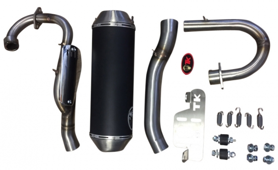 TK Turbo Kit Auspuff FullSystem Komplettanlage inkl. Kr�mmer E-Gepr�ft f�r Yamaha YFM 700R -14