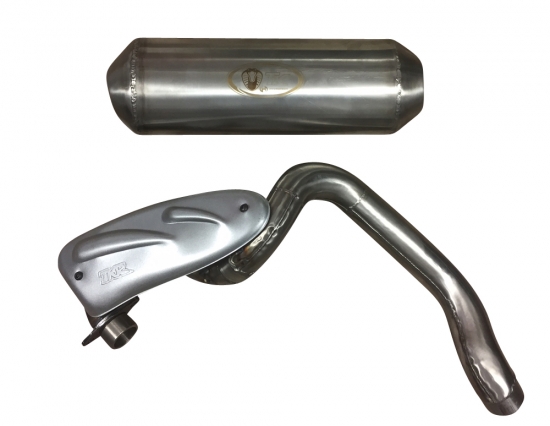 TK Turbo Kit Edelstahl FullSystem Komplettanlage Auspuff + Krmmer E-Geprft f. CF-Moto Ranger 500