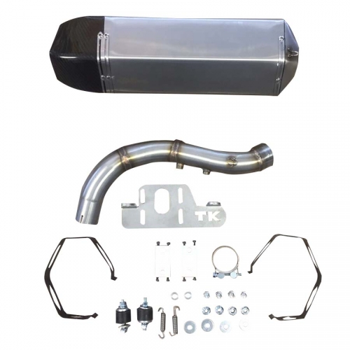 TK Turbo Kit Edelstahl Auspuff Endtopf (Slip On) E-Geprft Typ H7 fr Yamaha YFM 700R 15-