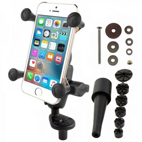 RAM-B-176-A-UN7 RAM MOUNTSX-Grip Short Arm Phone Holder with Fork Stem Base