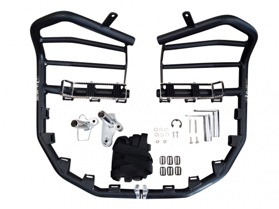 Silver-Tec Nerv Bar mit HeelGuards und Furaster fr Yamaha YFM 700R 2016- Farbe schwarz