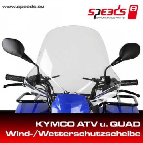 SPEEDS Wind Shield  Windschild / Windschutzscheibe KYMCO MXU Maxxer usw. ATV/QUAD inkl.Haltesatz
