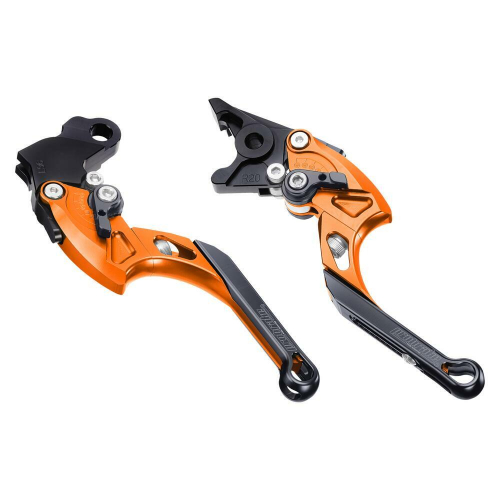 ProBrake TECTOR Einstellbare Kupplungs + Bremshebel ohne Adapter Farbe Orange